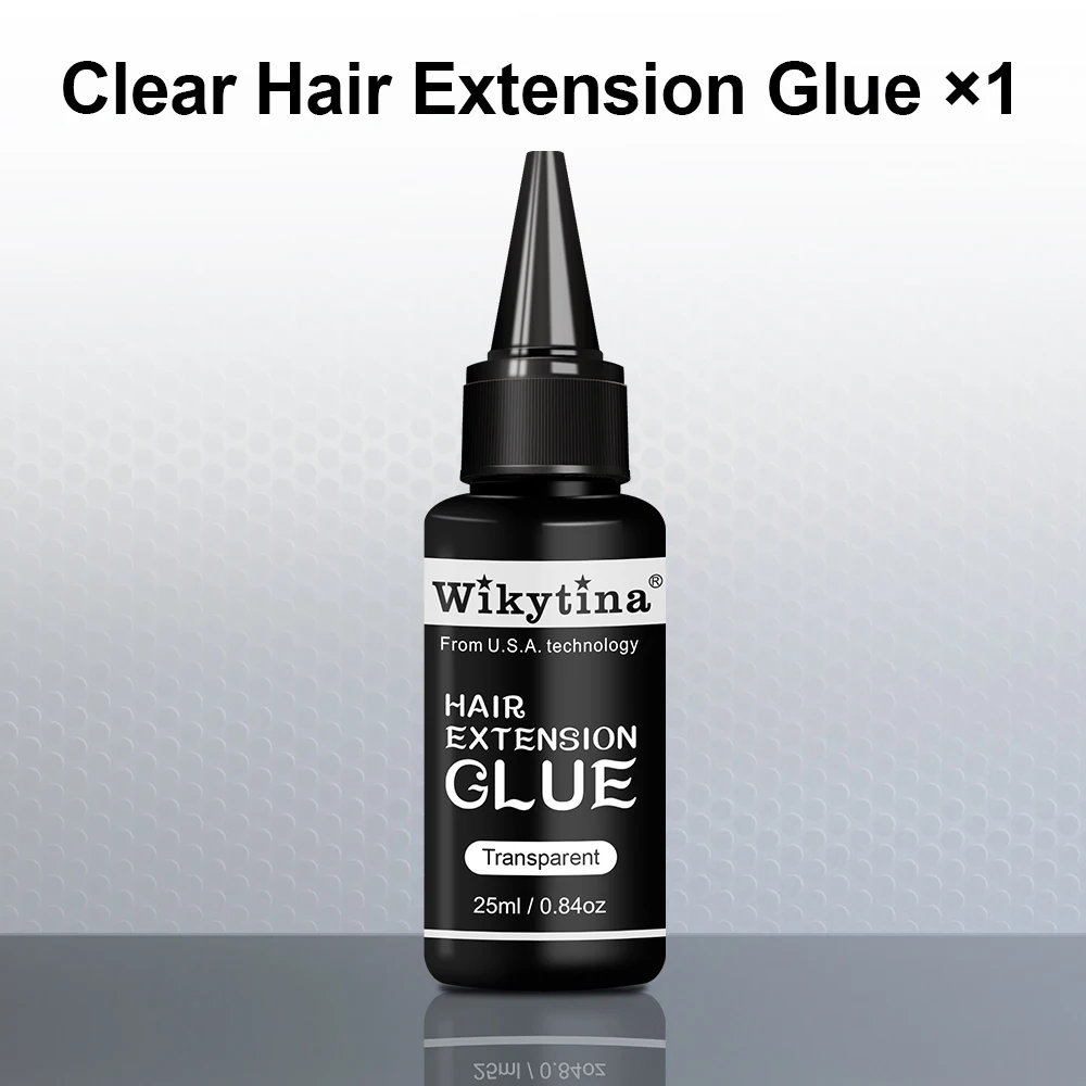 UV Hair Extension Glue Kit with V Light Glue and Dry Glue Removal Solution Styling Tools Clear Invisible Hair Bonding Glue image 3