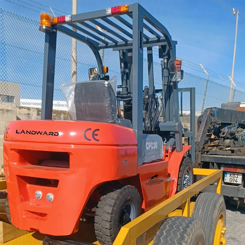 OEM Euro 5 Natural Gas New Energy Engine 2.5 T 3 T 3.5 Ton Fork Lift Diesel Forklift Truck Price with Attachment Customized