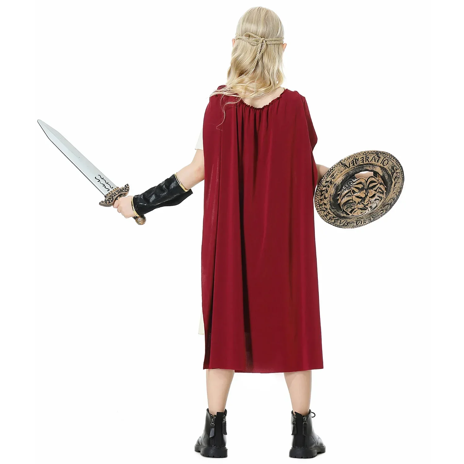 Costumes de chevalier médiéval pour enfants, soldat spartiate romain Kokor, gladiateur pour garçons et filles, fête d'Halloween, prairie, Grèce