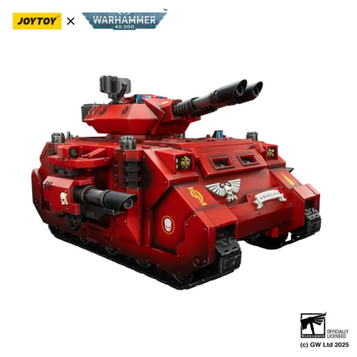

JOYTOY Warhammer 40K 1/18 Scale Sci Fi Military Tank Model with Twin Cannons Movable Parts Collectible Action Figure for Adults