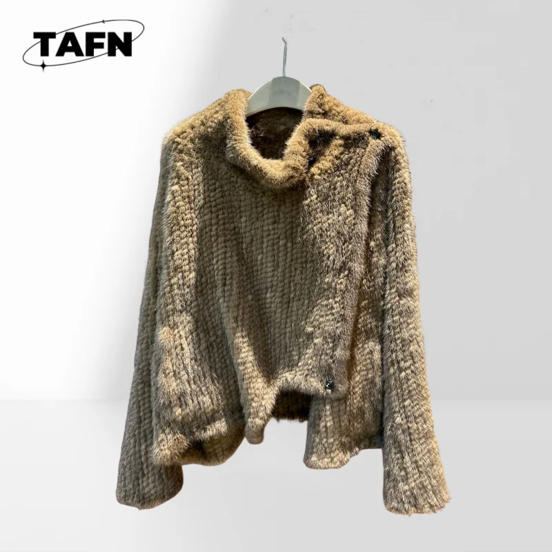 

100% Mink Fur Stylish Sherpa Coats for Women, Cozy & Trendy Winter Jackets for Women, Durable & Waterproof AJ1662