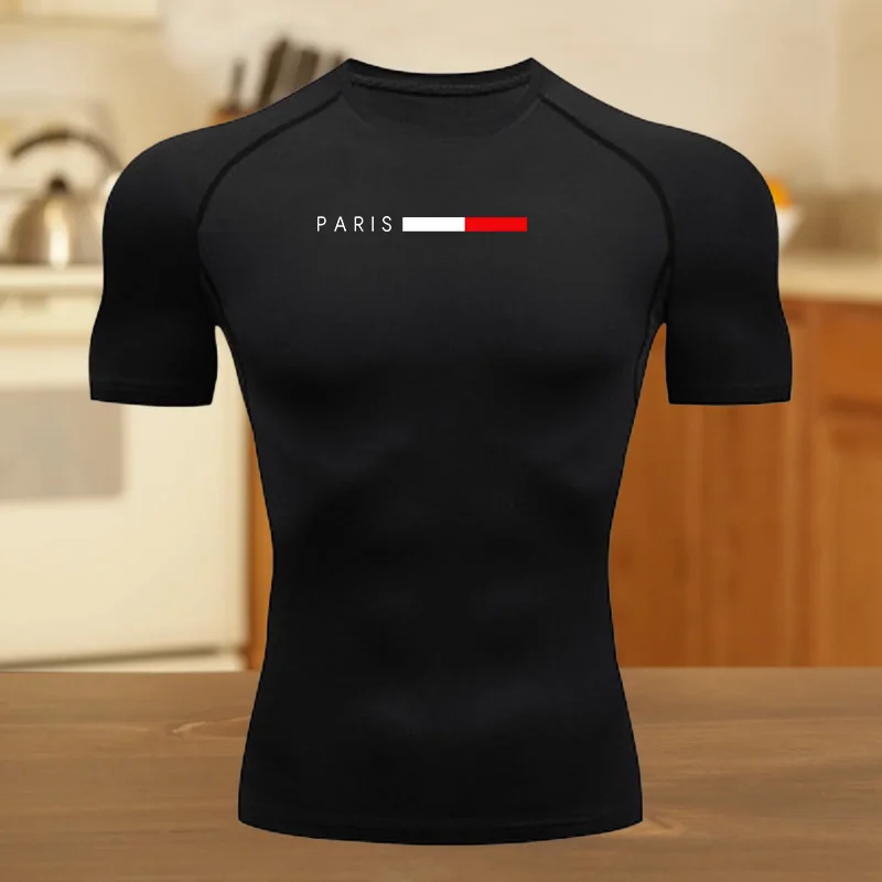 

Compression T-Shirt Men Bodybuilding Sportswear Short Sleeve Quick Dry Workout Shirts Sport Tops Fit Tee Gym Running T-shirt Men