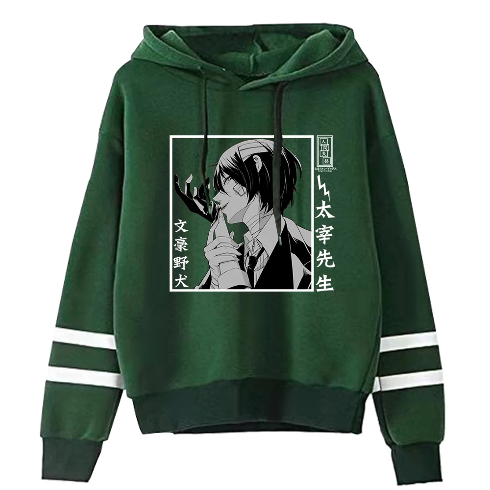 Bungo Stray Dogs Anime Hoodie Unisex Pocketless Sleeve เสื้อผู้ชายผู้หญิง Hoodie Harajuku Streetwear มังงะญี่ปุ่นเสื้อผ้า