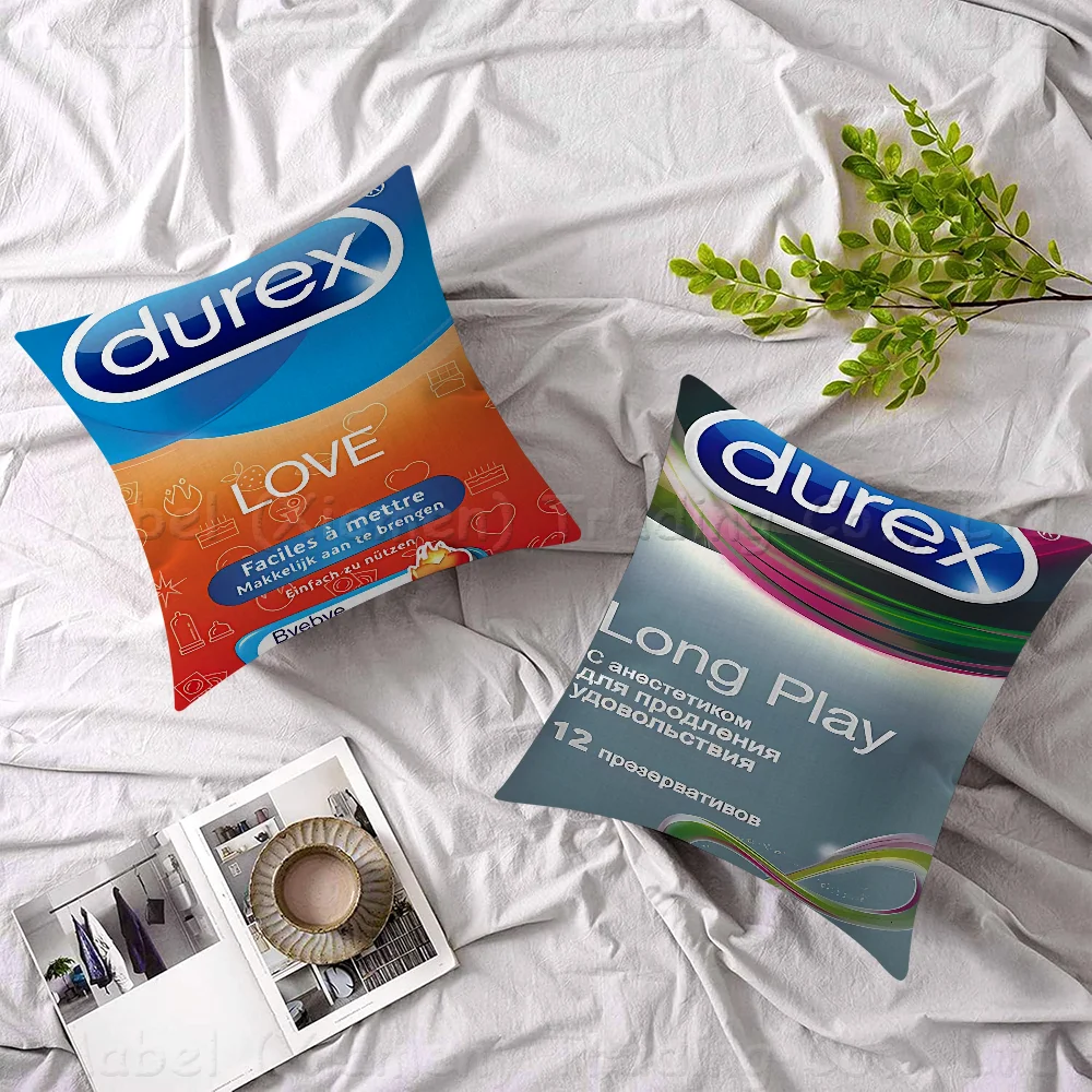 Sexy Condom Brand D-Durex Pillow Cushion Cover Pillowcase Living Room Sofa Home Decor Customized