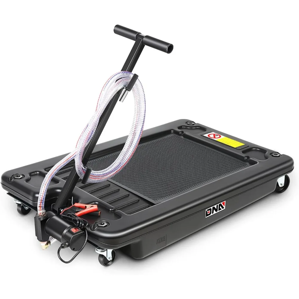 

DNA MOTORING 17 Gallon Electric Oil Drain Pan with Pump, Evacuation Hose, T-Handle, Low Profile for Trucks Buses RVs, TOOLS-0038