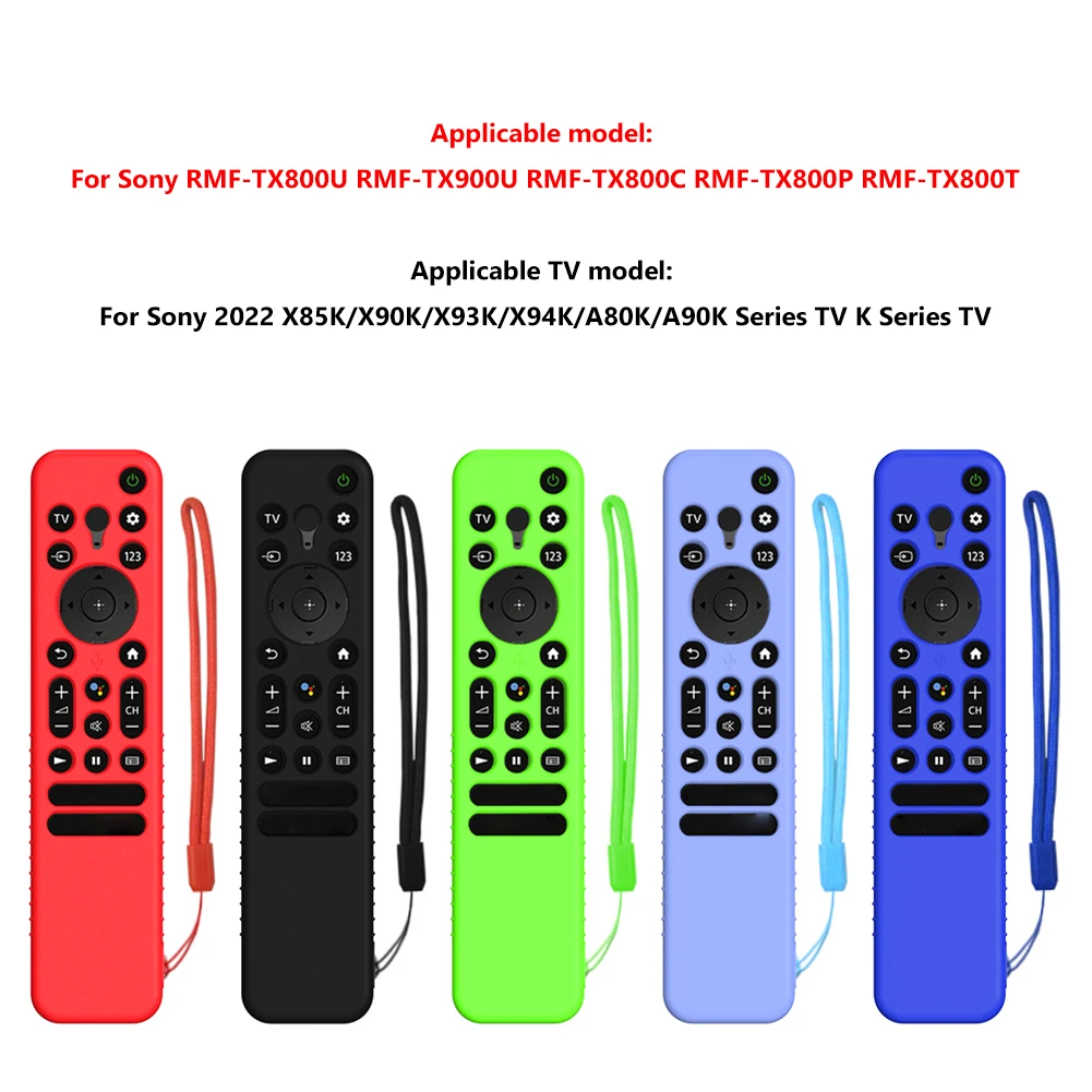 Anti Slip TV Remote Control Case Replacement Voice Remote Cover with Lanyard Dust Proof for Sony RMF-TX800U TX900U TX800C TX800P