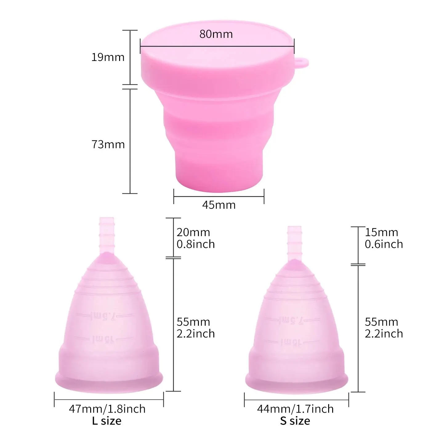 Women Menstrual Cup Period Cup Medical Grade Silicone Feminine Hygiene Copa Menstrual De Silicone Medica Reusable Menstrual Cup