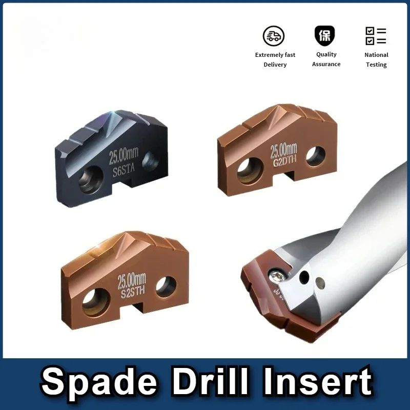 

Shovel drill Insert 9.5mm-47.5mm S2STA S25TH M42 cobalt HSS S6STA S6STH powder HSS G2STA G2DTH carbide Quick Spade Drill Insert