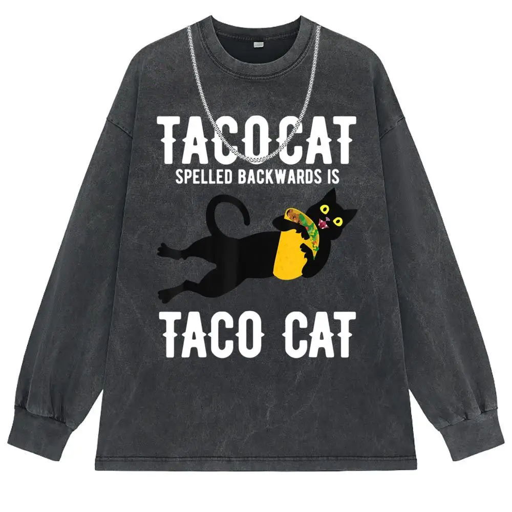 Taco Tuesday Cat Funny Backwards Tacocat T Shirt Brand New Sweatshirts Camisa Funny Young Party Clothes Men