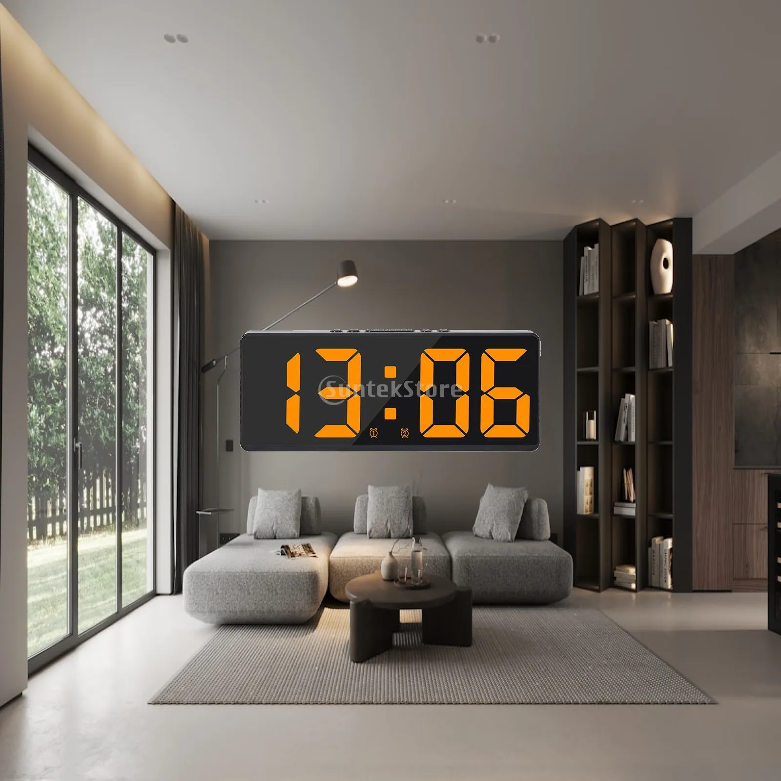 Digital Clock Alarm LED Display Multifunction Bedside Table Clock with Date Temperature for School Office