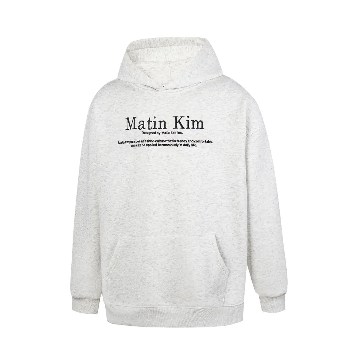 MATIN KIM Vintage High-Street Hoodie, Unisex Couple Long Sleeve Sweatshirt Korean Niche Autumn Winter Casual Top