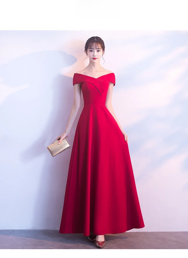 שמלת כלה אלגנטית ארוכה עם כתף אחת לשנת 2024, ללא שרוולים, בסגנון רוכסן, מבד כותנה, שמלת ערב רשמית לקבלת פנים בחתונה