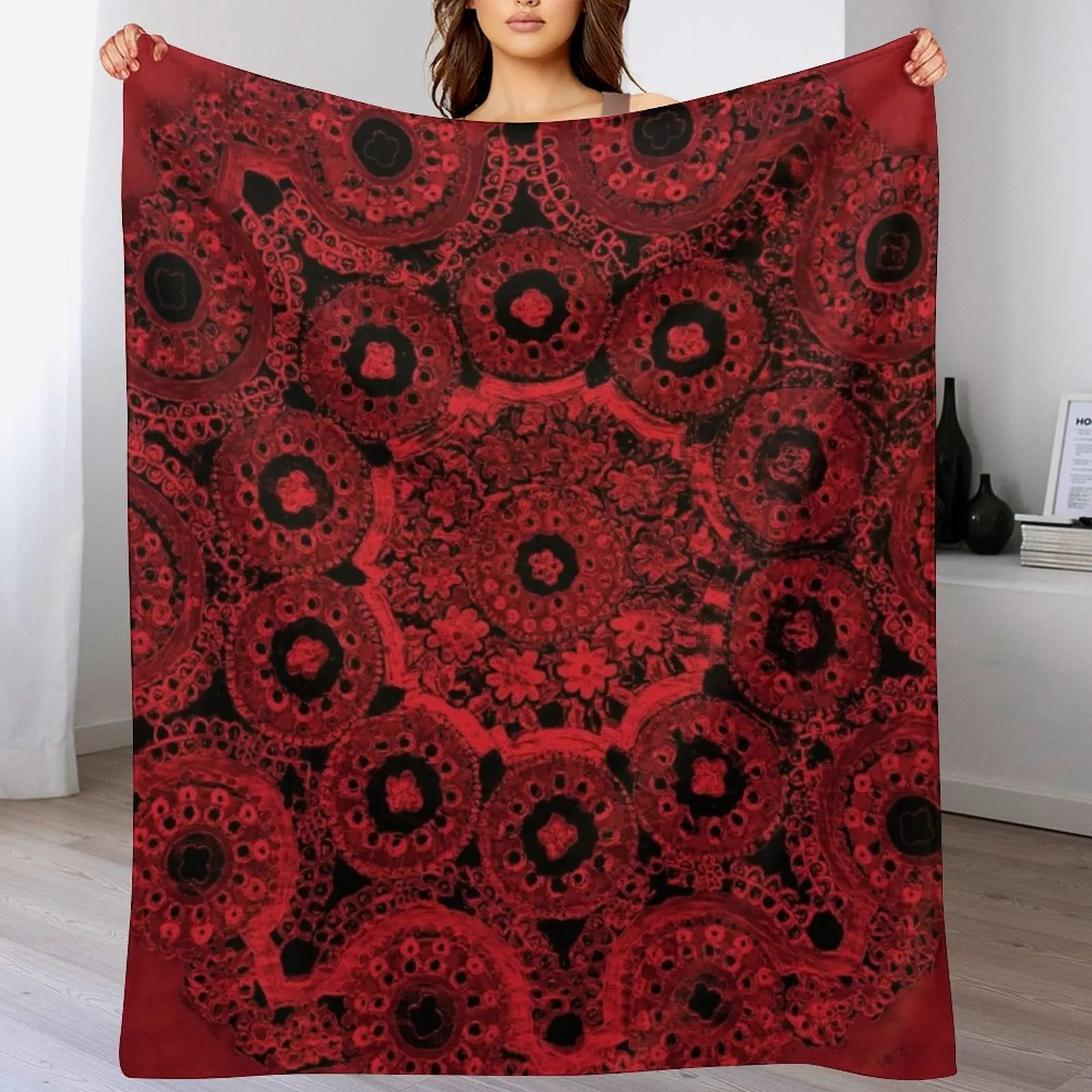 Doily Joy Mandala- Deep Roots Throw Blanket anime Soft Beds Blankets For Bed Bed Blankets