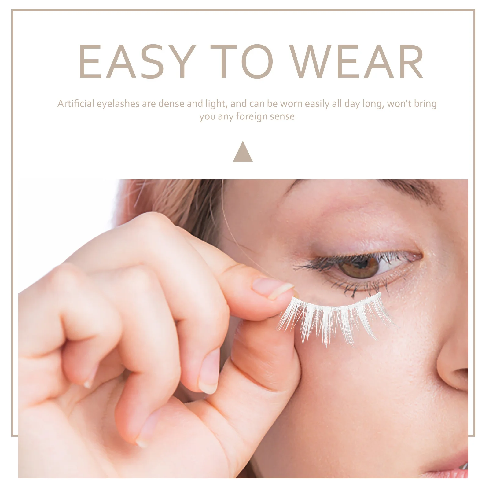 

3Pairs Fake Eyelashes White Lashes Soft Natural Lightweight for Halloween Cosplay Party Makeup Dramatic Fashion