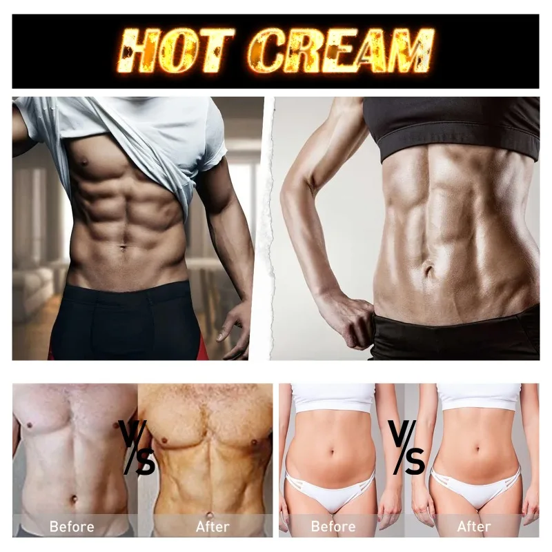 Hot Cream Body Slimming Full Body Firming Heating Fitness Cream Fat Burner Weight Loss Multi Use Abdominal Muscle Massage Cream