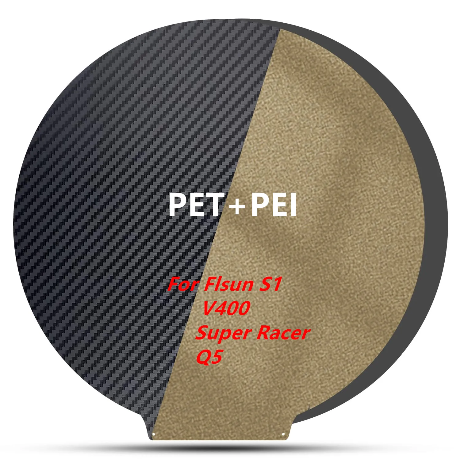 

Upgraded Flsn S1/V400/ T1 Pro/Q5 Build Plate Smooth PET+Textured PEI Spring Steel Sheet Magnetic Print Bed 330/309/270/215mm