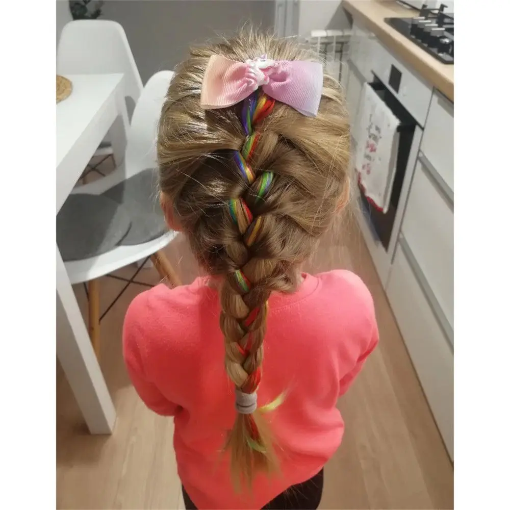 Cute Girls Colorful Wig Hair Ropes Princess Twist Braid Elastic Hair Bands Ponytail Headwear Fashion Kids Hair Accessories