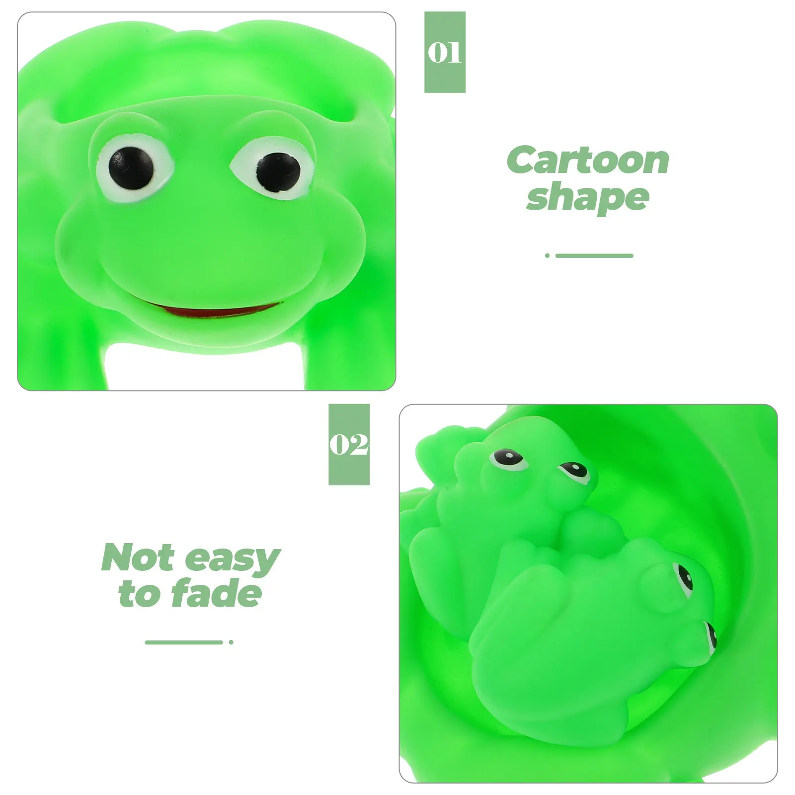 6Pcs Bath Frog Shaped Playing Fun Taking Shower Accessories for Baby Newborn Kids Baby Bathing Toys Taking Shower Playthings