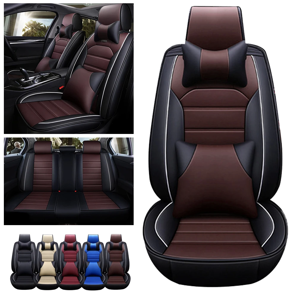 

Car Seat Covers Full Set Front Split Rear Bench For Car Universal Cloth SUV Sedan Van Automotive Interior Covers