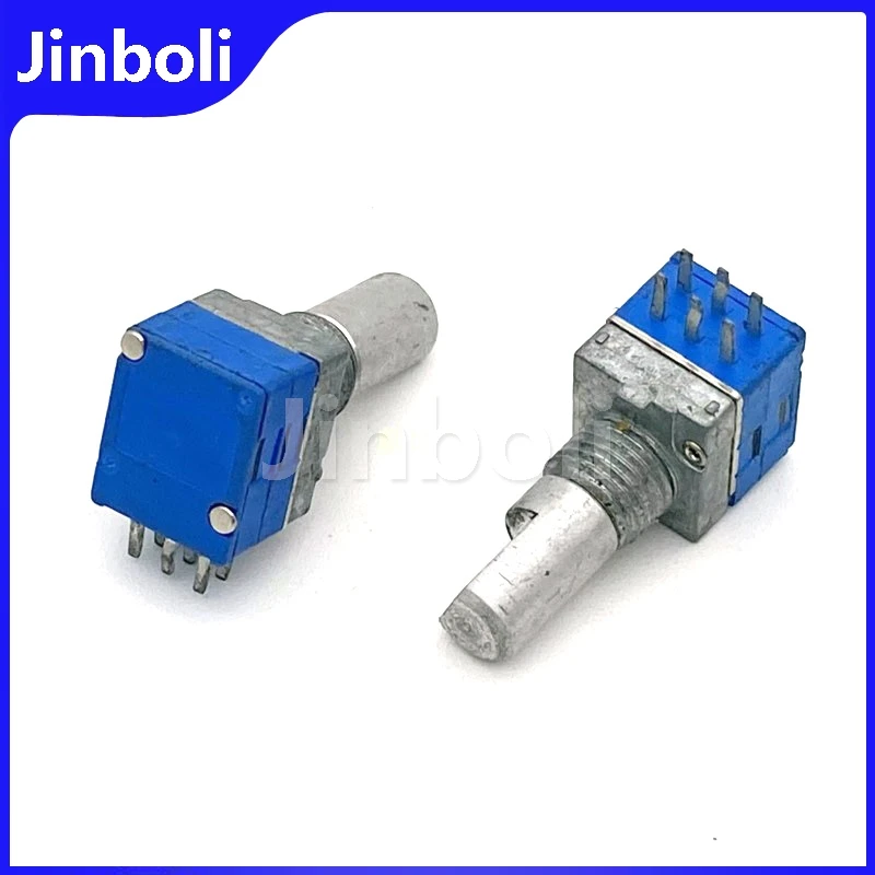 3PCS RK09 Type Dual Potentiometer B20K 6-Pin Power Amplifier Stereo Volume Potentiometer D Shaft Length 15mm