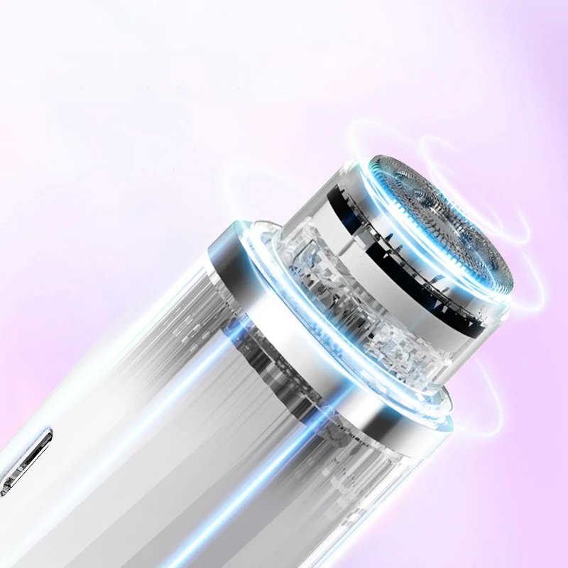 Electric Hair Trimmer for Women Pink Shaver Machine Painless Epilator Battery Power English