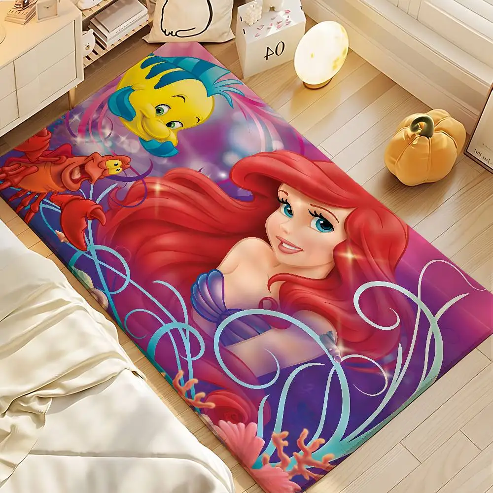 Tapis de salle de bain E-Little Mermaid Ariel, tapis antidérapant, tapis de porte, tapis de décoration pour la maison, tapis de porte d'entrée, tapis de porte résistant aux rayures