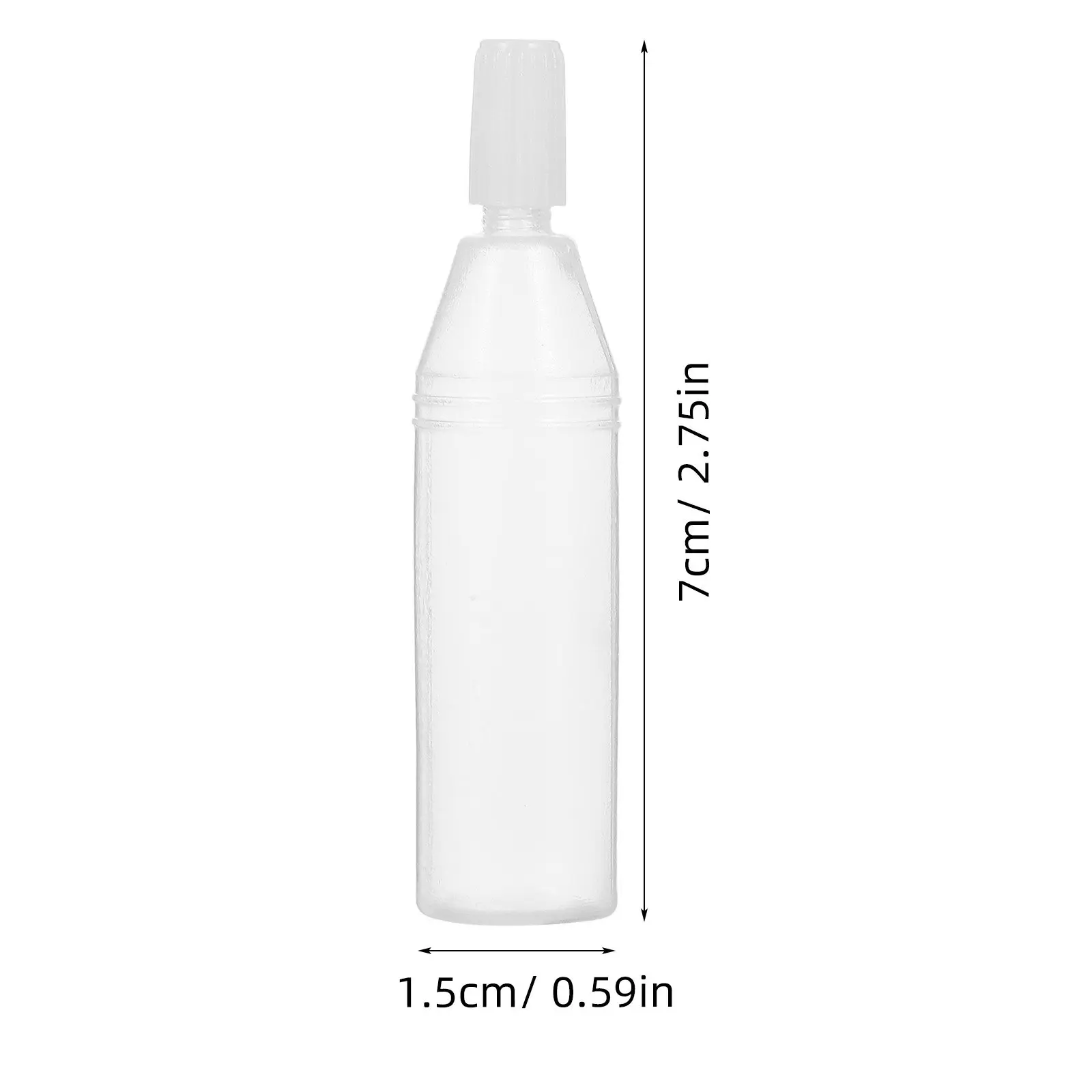 100Pcs 10Ml Transparent Plastic Dropper Bottles with White Screw Caps for Essential Oils Travel Home Office Refillable Liquid