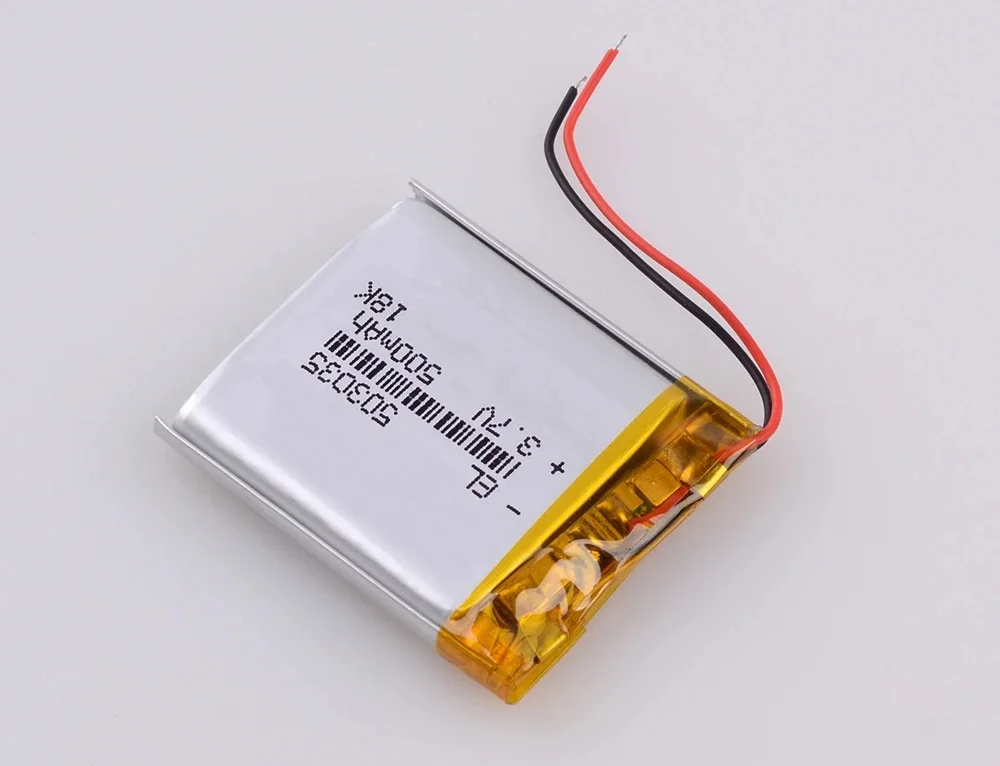 PURFIELD 503035 500mAh 3.7V Lithium Polymer Battery Lipo Rechargeable Batteries for MP3 GPS DVD Navigationtion LED Light Speaker