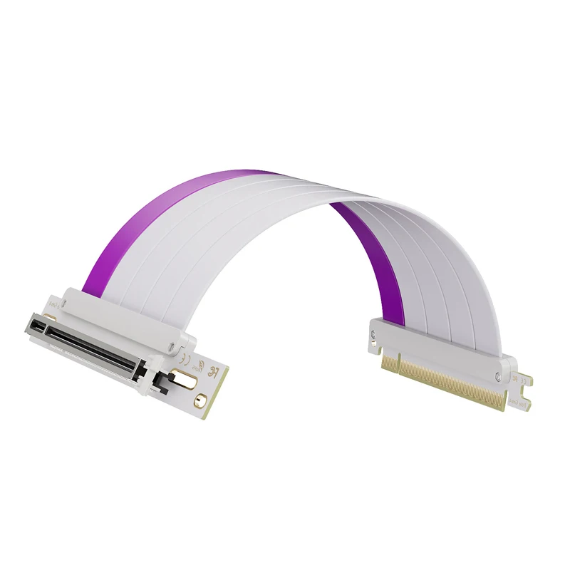 TEUCER PCI-E Gen 4.0 16X Riser Video Card Shielded Flexible 90° Mounting GPU Lossless Mount Video Graphics Card Extension Cable