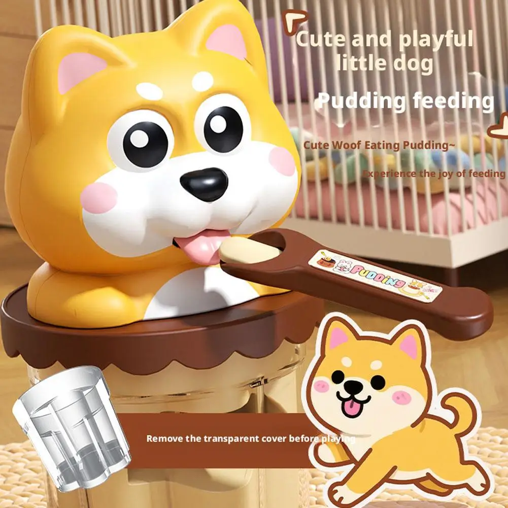 Mówiąca Zabawka Jedząca Pudding Zabawki Kuchenne Prezent na Urodziny dla Dzieci Zabawki Edukacyjne Symulacja J7U0