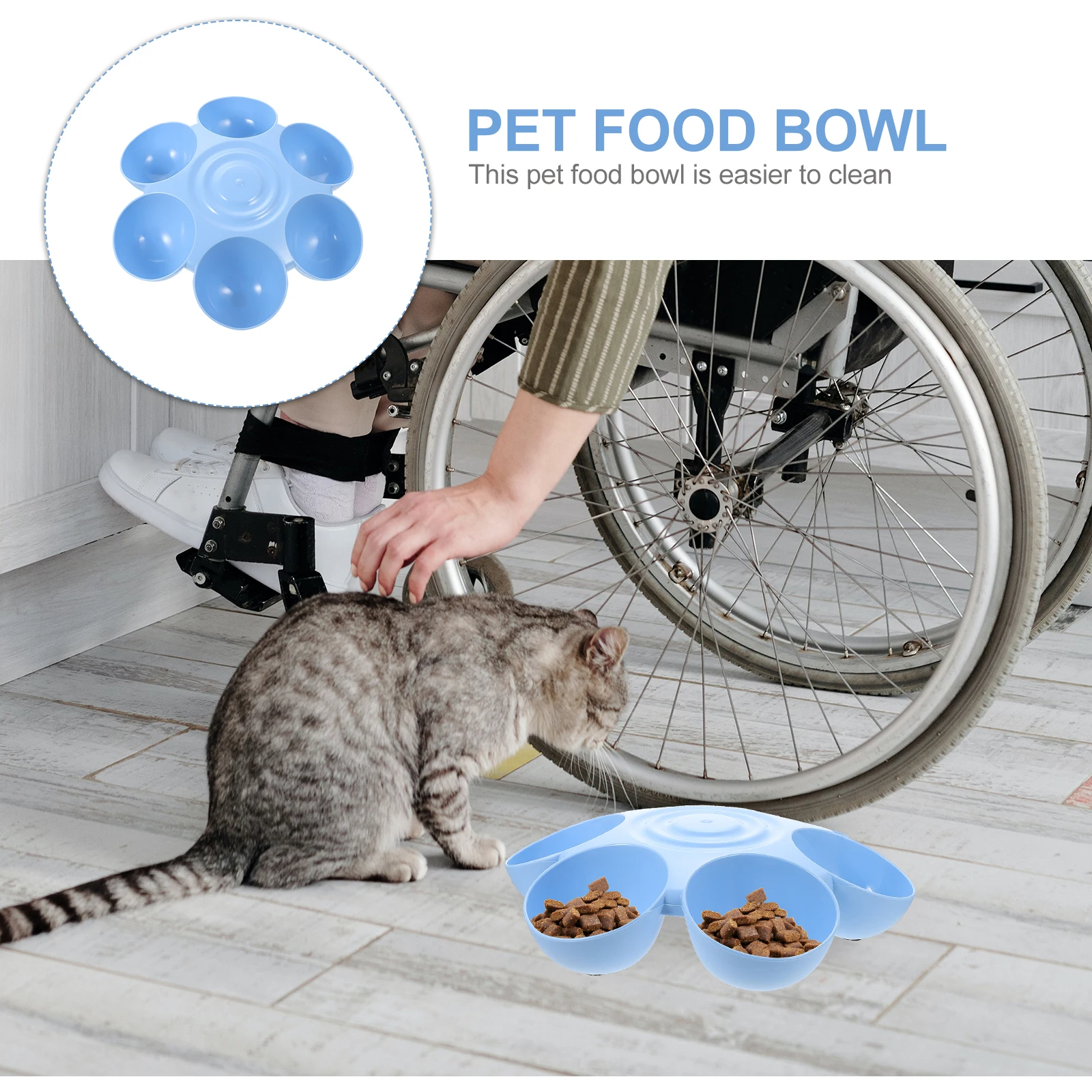 

Flower Pet Feeding Bowl Plastic Cat Feeder Multiple Puppy Feeder Dog Treat Dispenser Easy to Clean Pet Feeding Bowl