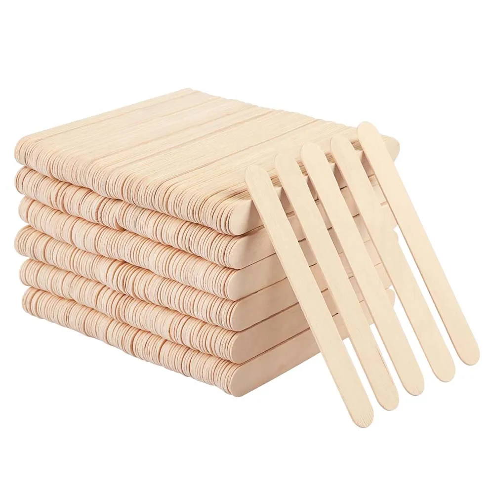 50-150pcs 11.4cm Wooden Coffee Tea Ice Cream Popsicle Sticks Beverage Stir Stirrers for DIY Jewely Making UV Resin Sticks Tools