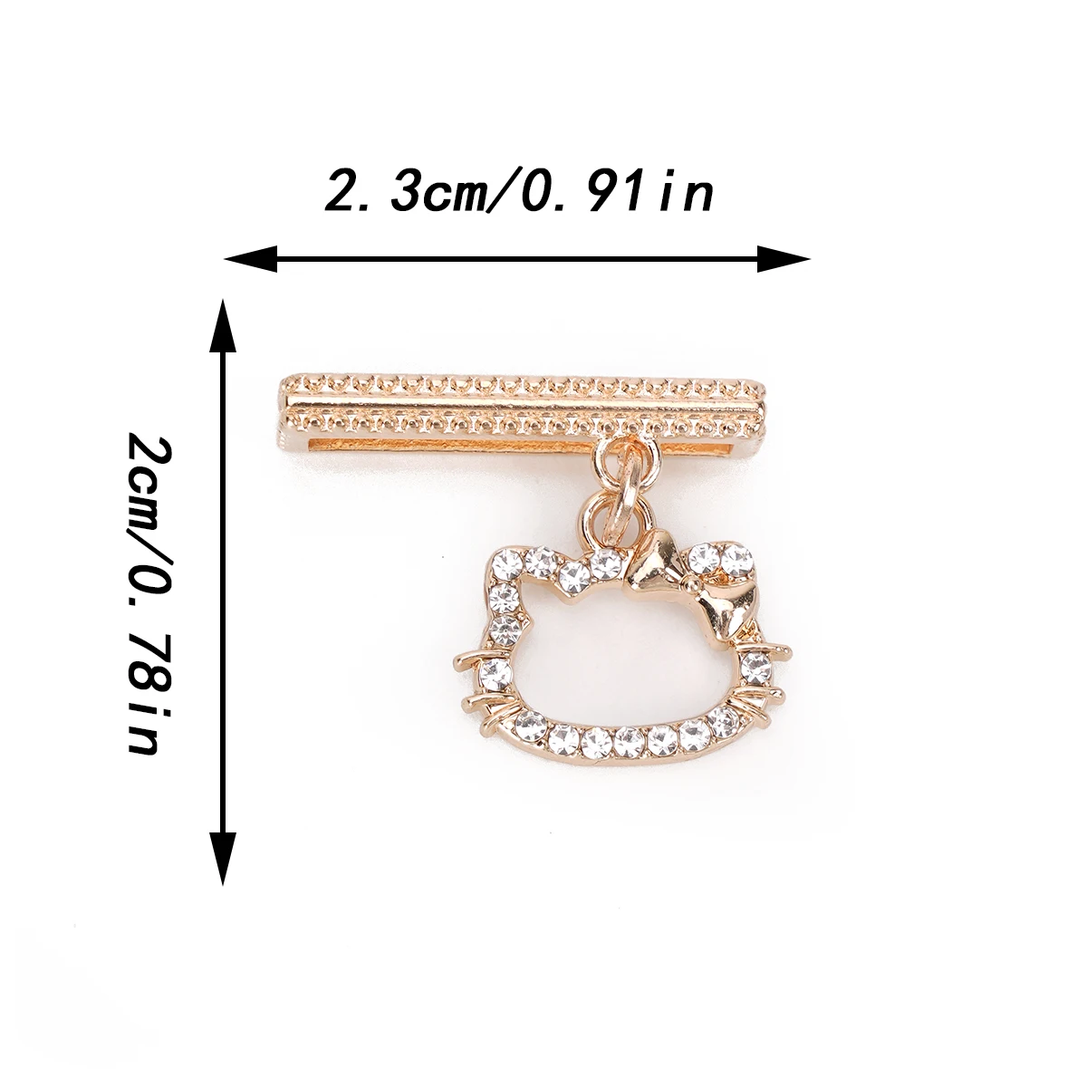 Cartoon Diamond-cat Charm Watch Strap Buckle Decorative Ring for Apple Watch Silicone Strap Decorative Jewelry Accessories