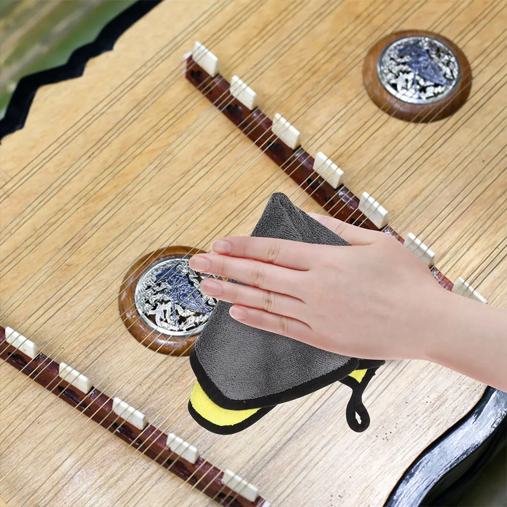 

3 Pcs Musical Instrument Cleaning Cloth Guitar Care Polishing for Instruments Wiping Violin Kit
