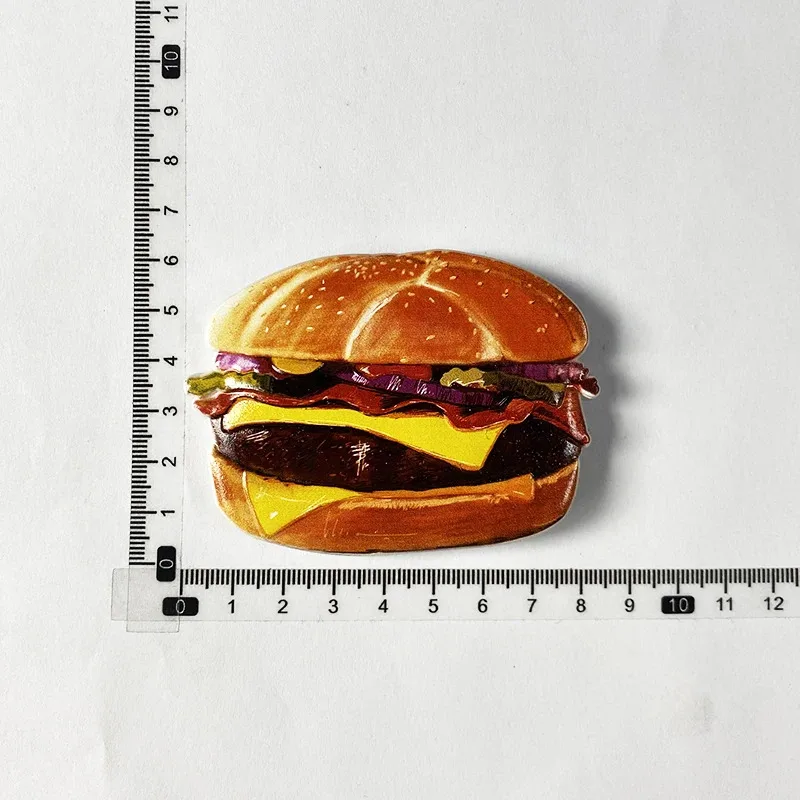 1pc, Around world Food Travel souvenirs Home Improvement Items Arts and Crafts Gifts Hamburger 3D stereo refriger