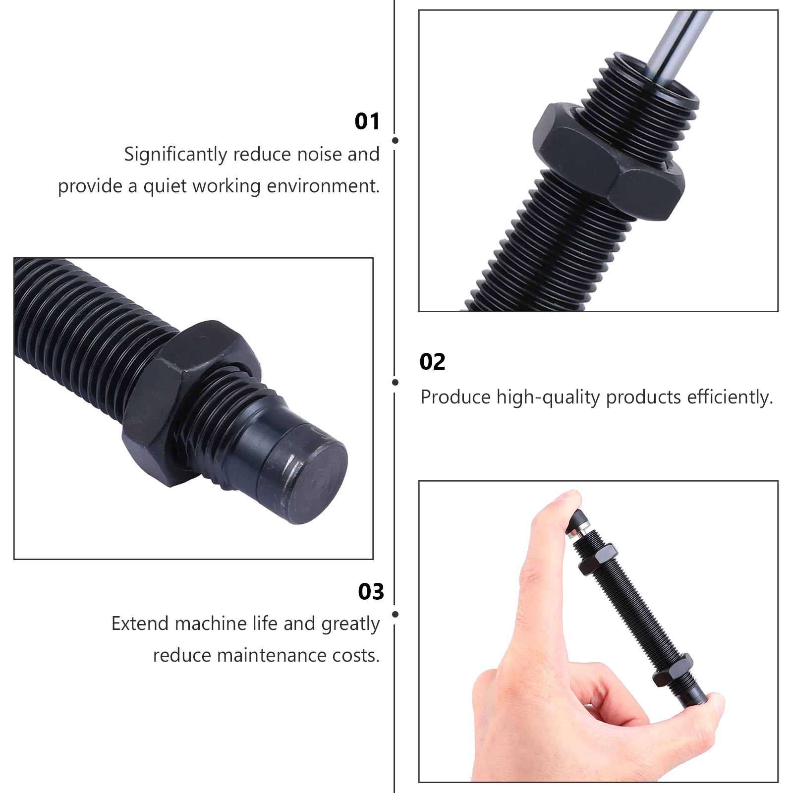 

Pneumatic Cylinder Hydraulic Quick Reset Shocks Absorbers Oil Pressure Buffer Precision Speed Controller Mechanical