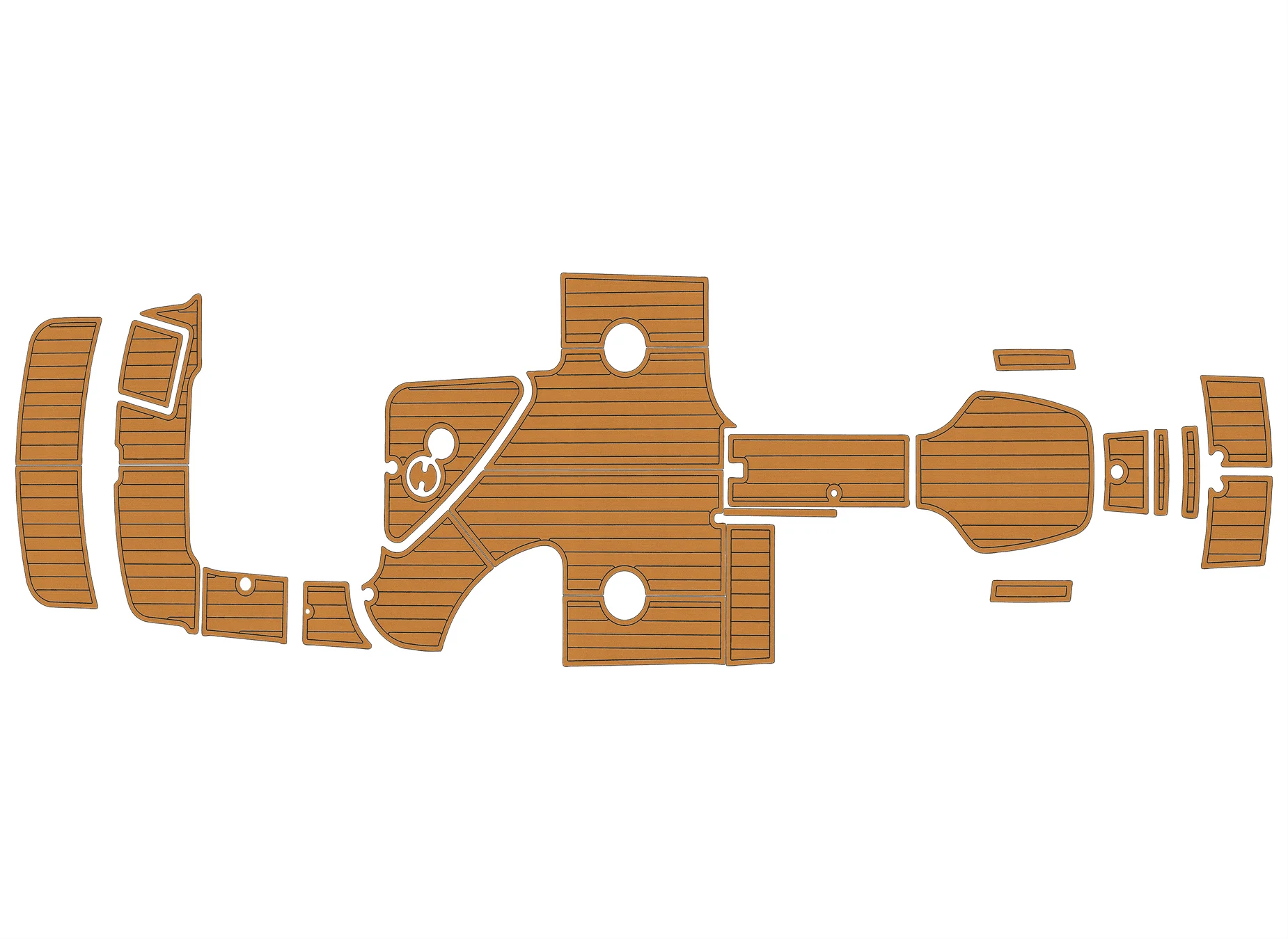 

2002-2006 Cobalt 240 SD Offshore 1/4 дюйма, 6 мм, пена EVA, нескользящая ПВХ, настил из тикового дерева, морской коврик, водный ковер, морской пол