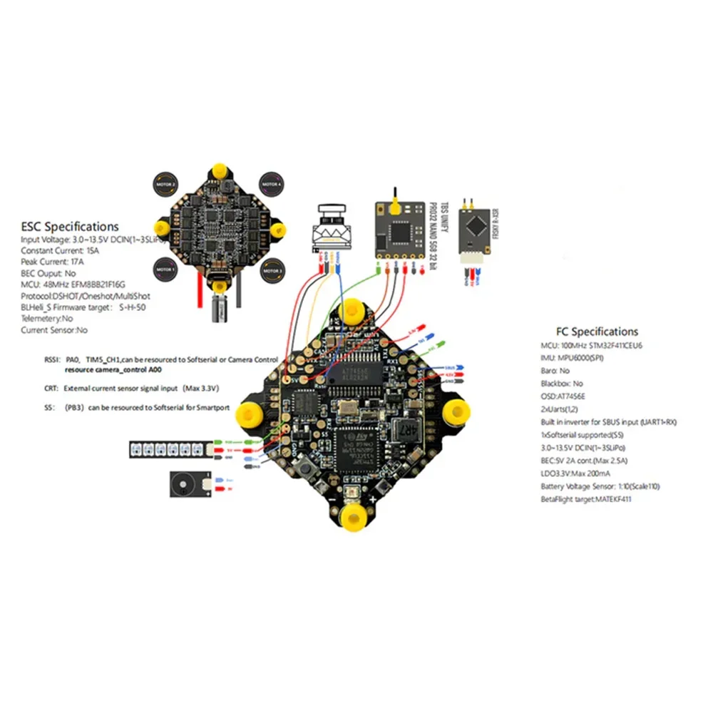 Darwinfpv 15A 1-3S F411 Ultralight/Whoop AIO