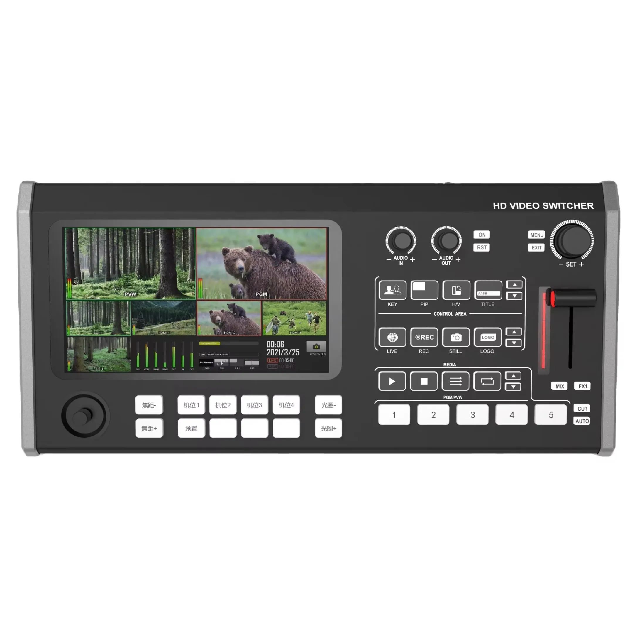 New arrival top quality 3 H DMI 1 SDI inputs multiview live streaming vmix obs video production multicam mixer video switcher