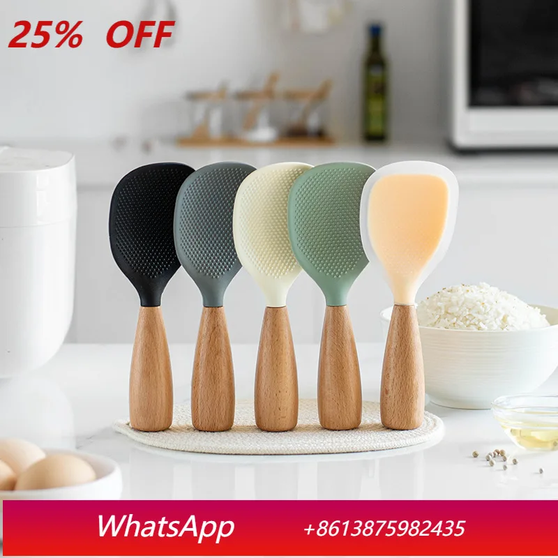 

LMM vertical silicone rice spoon non-stick household high temperature rice cooker rice spoon