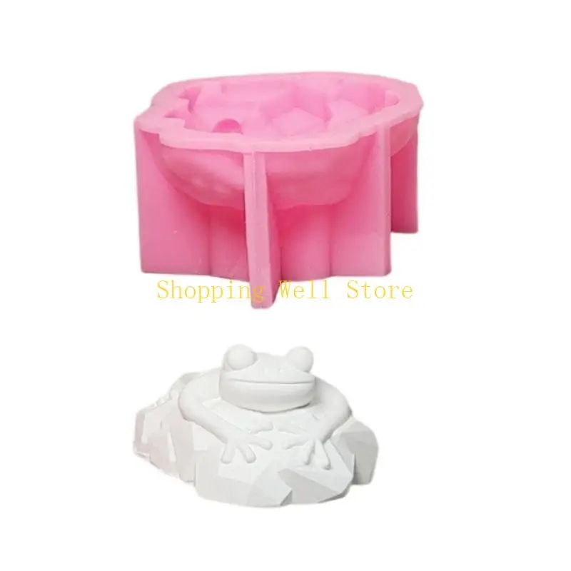 KX4B Lovely Animal Molds Plasters Molds Epoxy Resin Molds 3D Frogs Silicone Mould