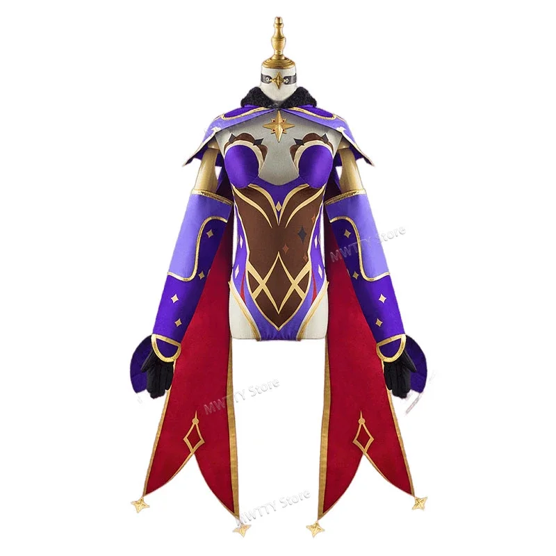 Mona Cosplay Game Genshin Impact Astrologist Mona Megistus Cosplay Costume Sexy Anime Uniform Dress Wig Halloween Clothing