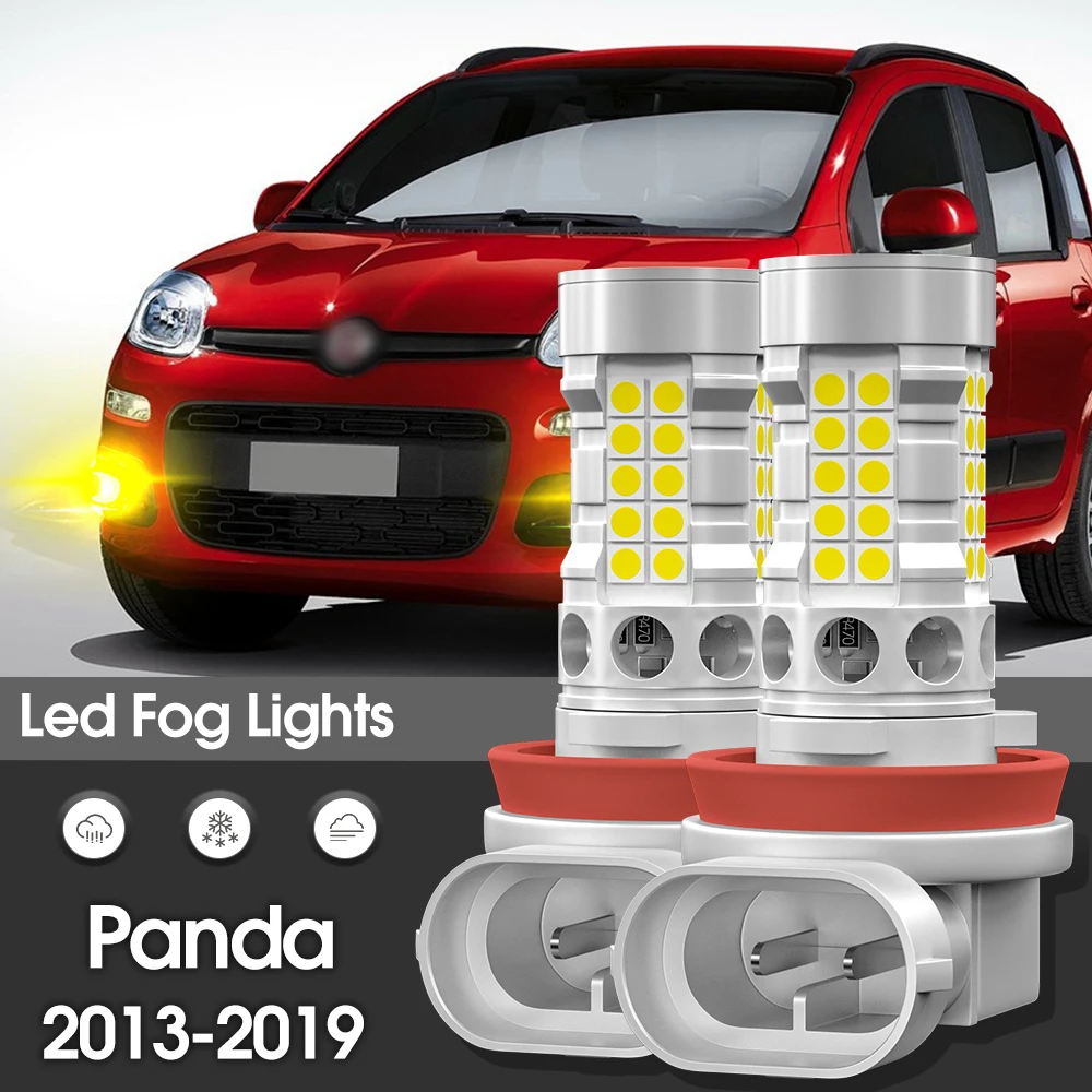 Canbus LED Nebelscheinwerfer Lampe 2 Stück Zubehör für Fiat Panda 2013 2014 2015 2016 2017 2018 2019
