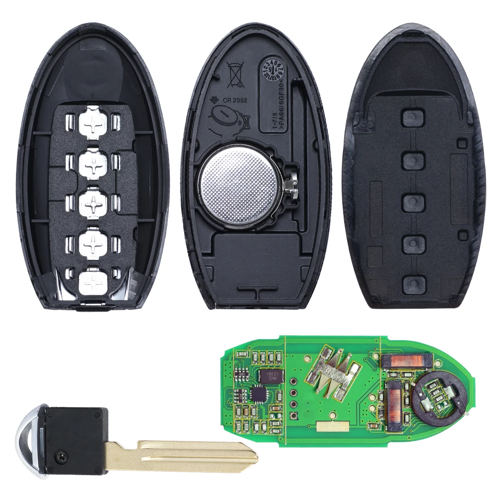 DIYKEY-Chaveiro Inteligente Remoto, Keyless, Fob de 5 Botões, S180144310, Compatível com Nissan Altima, Maxima, 2016, 2017, 2018, 2019, 433,92 MHz, 4A