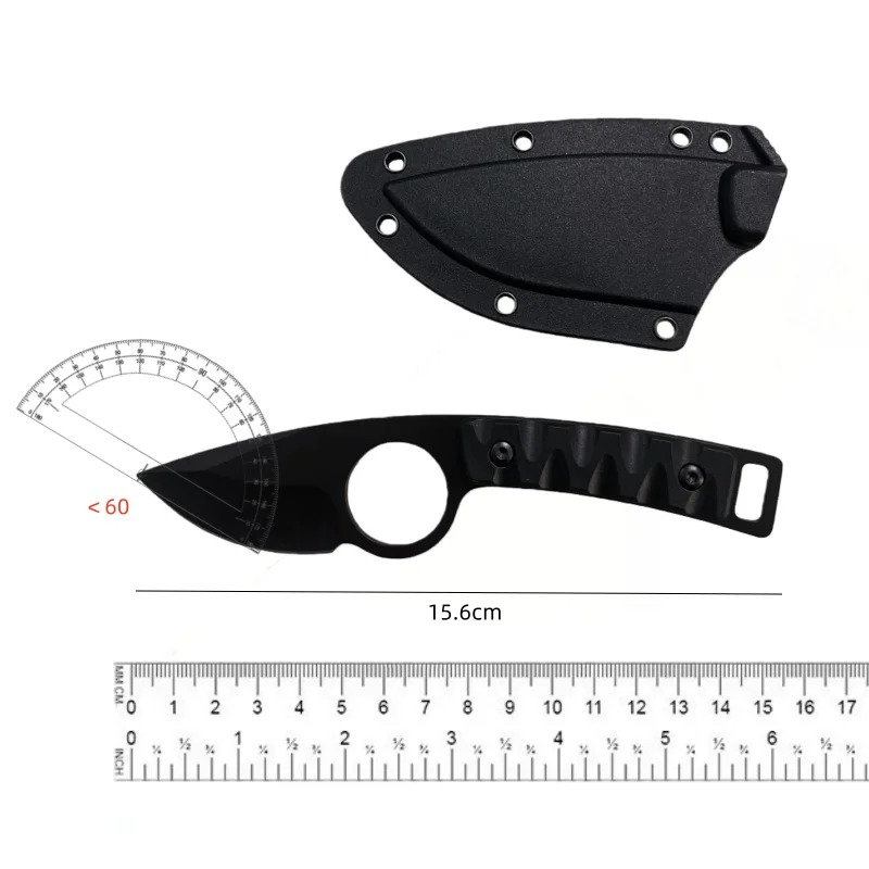 Outdoor Survival Straight Knife, Camping Portable High-Hardness Carry-On Knife, Wilderness Survival Multi-Purpose Knife view 6