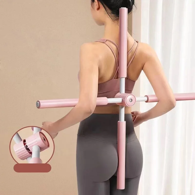 Factory supply Yoga Stick Open Shoulder Posture Corrector Pilates Fitness Lung Opener Beauty Back Pranayama Yoga Pole Dance Body