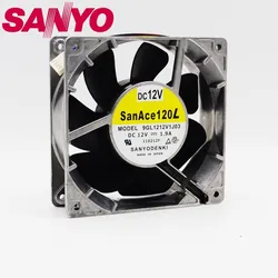 1pcs 12038 12V 1.9A 9GL1212V1J03 120*120*38MM 120MM Aluminum High Temperature Waterproof Motorcycle Modified Violent Cooling Fan