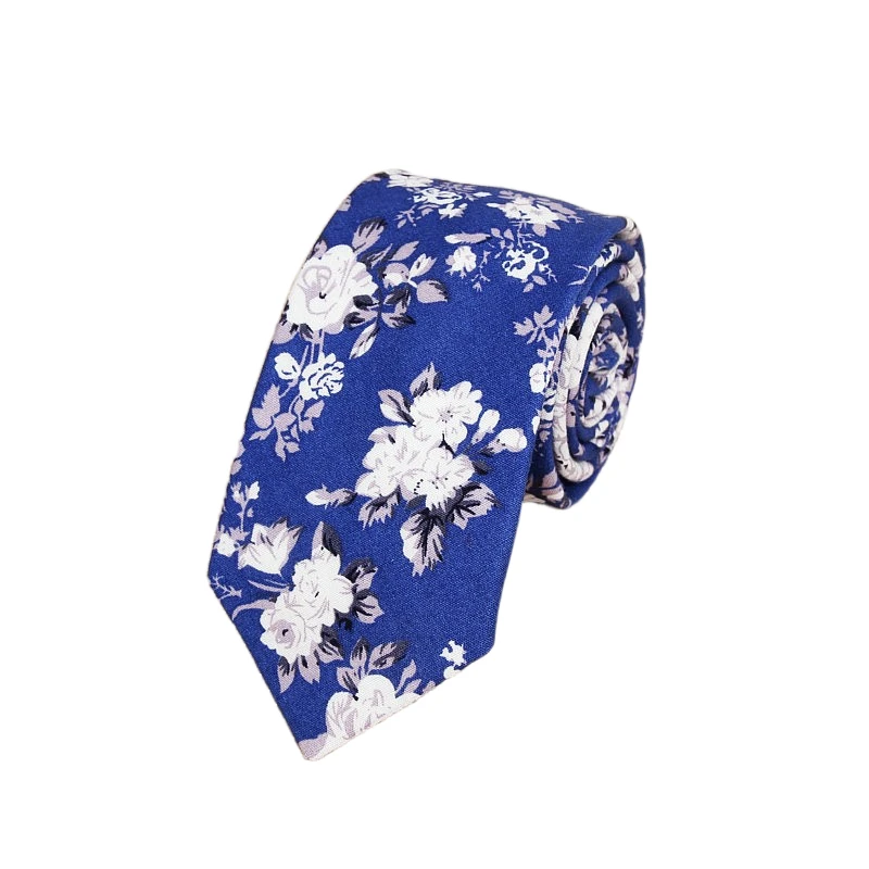 Classic Men's Flower Ties Handmade Cotton Tie For Men 6CM Narrow Floral Neckties Gift Wedding Party Casual Gravatas Paisley Tie