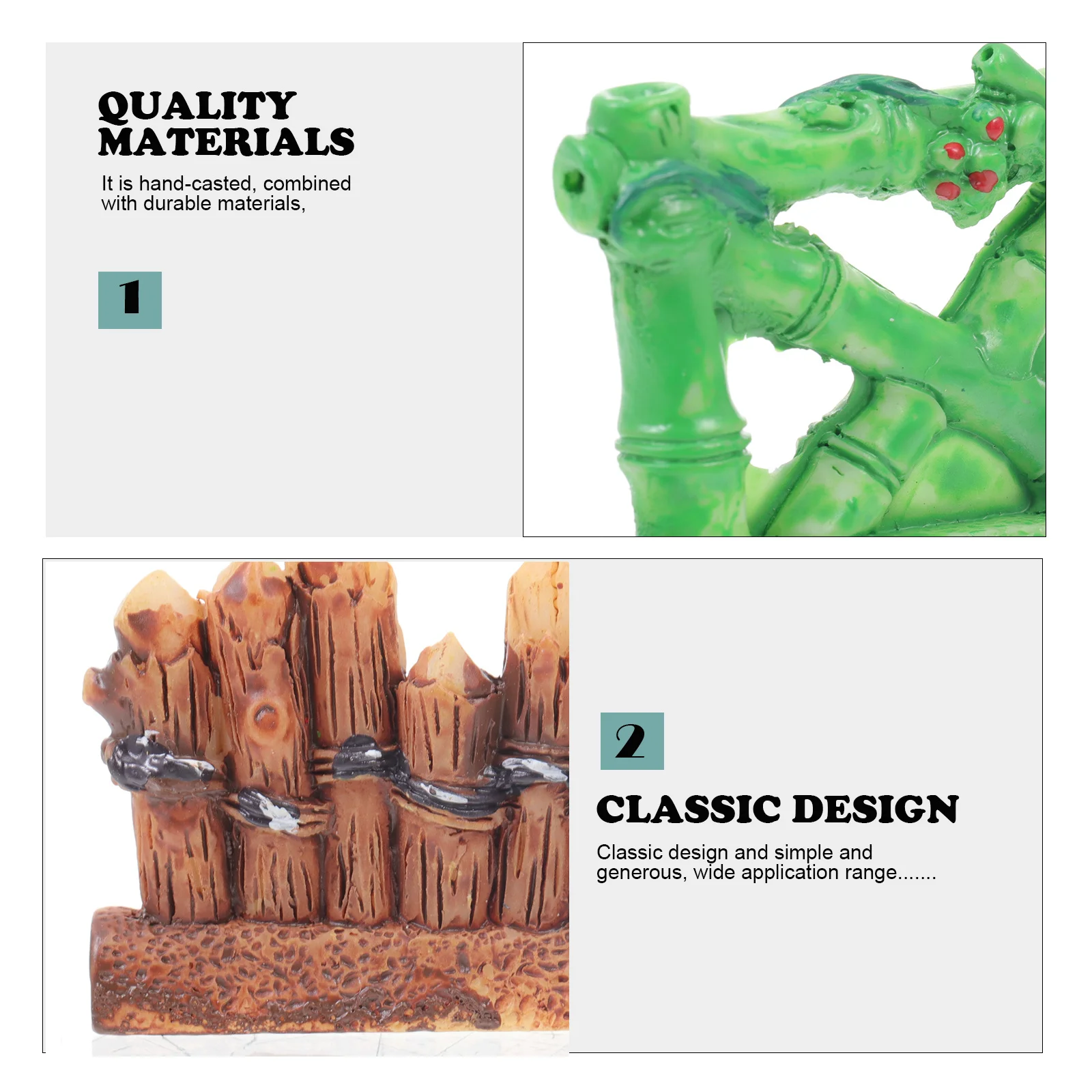 

4Pcs Mini Resin Bamboo Fence Decorative for DIY Mini House Garden Craft Accessories Small Landscape Fairy Garden Decor