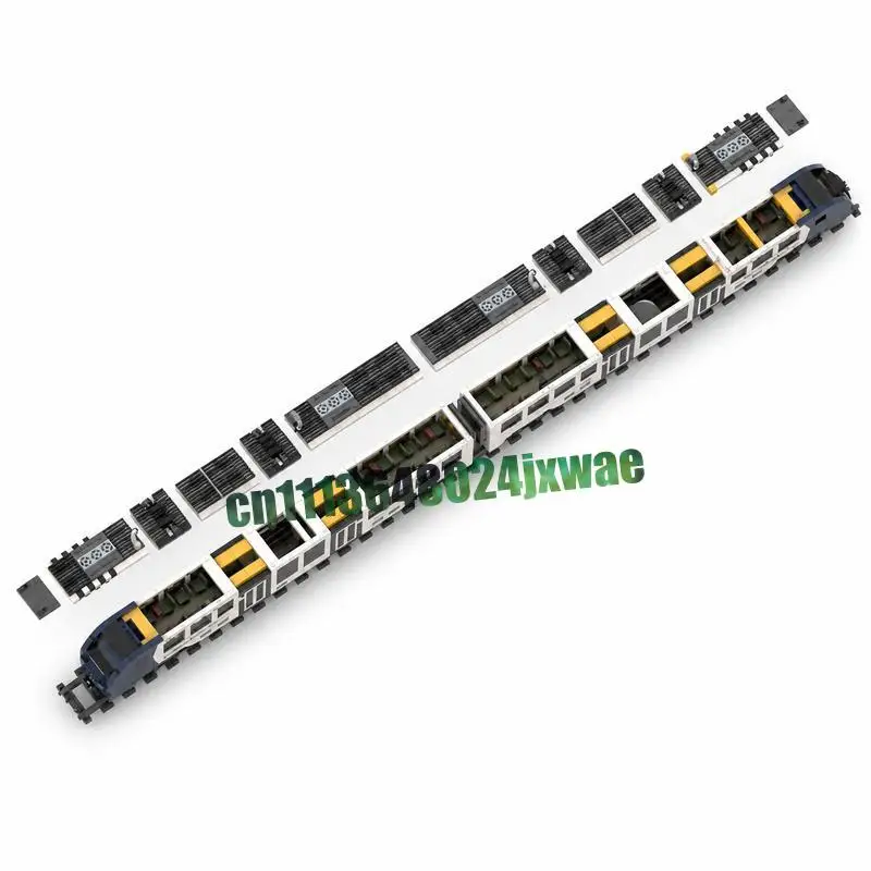 4728PCS Modern City Passenger Subway Train Set Model Custom Building Blocks DIY Assembly Toy Collection Home Decor Holiday Gift